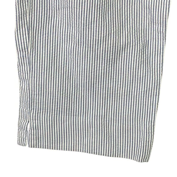 Talbots Capri Pants Seersuker Womens 4 Petite Blue White Striped Coastal Preppy - Picture 4 of 7